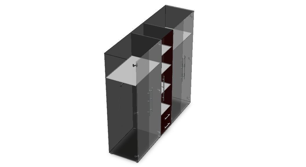 Clear Modular Wardrobe 2 m 3D model_25
