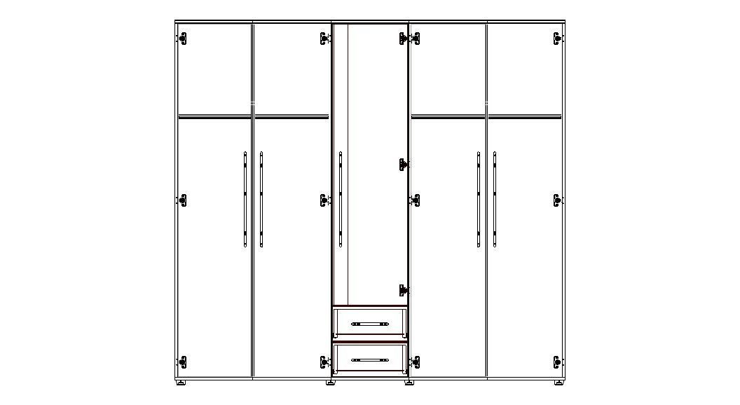 Clear Modular Wardrobe 2 m 3D model_8