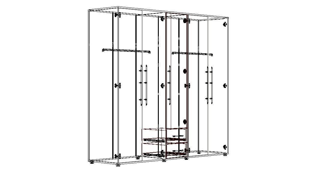 Clear Modular Wardrobe 2 m 3D model_20