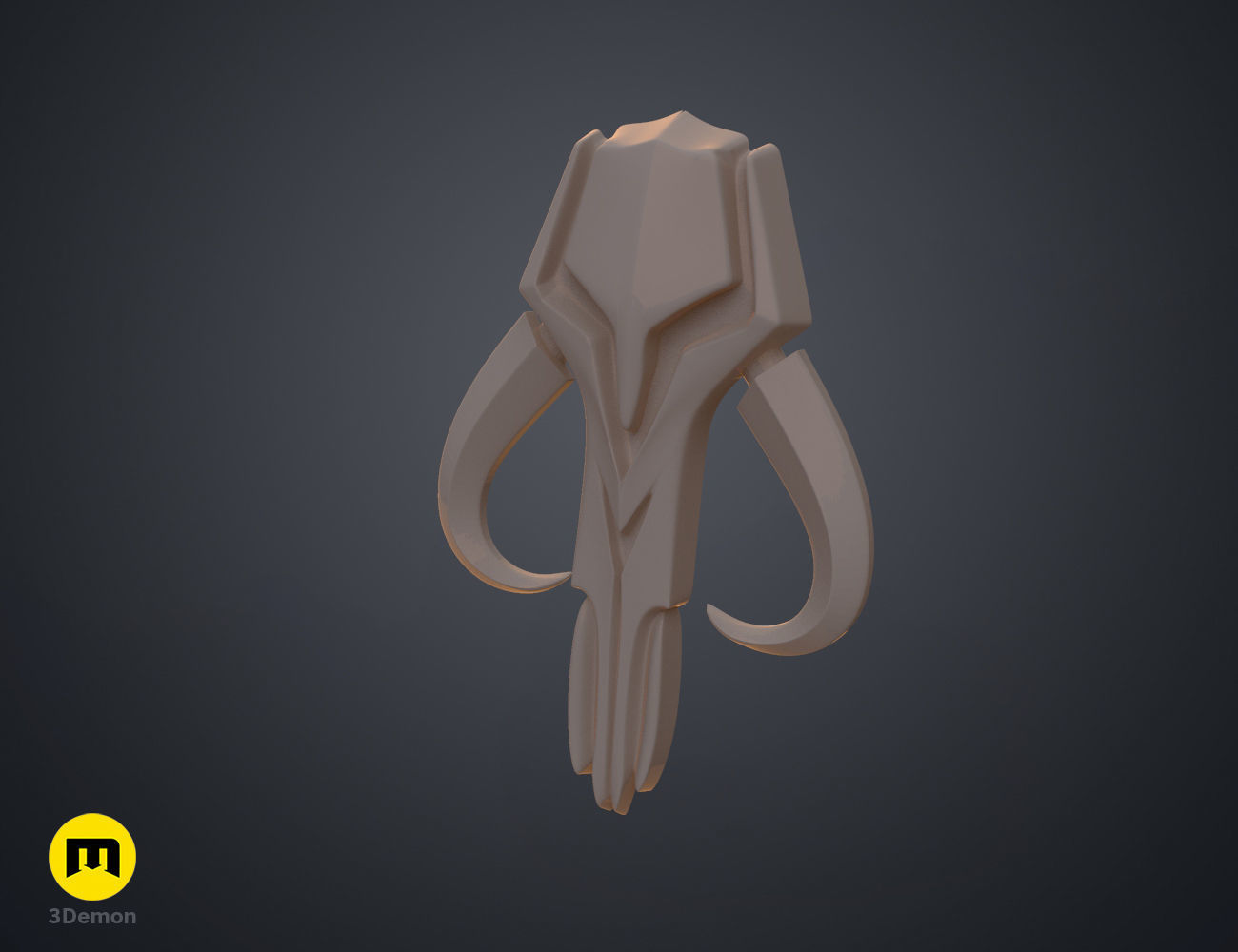 Mythosaur Sigil of Bo-Katan - The Mandalorian Free 3D print model_3