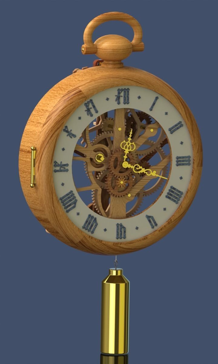 mechanic clock 2 3D model_1