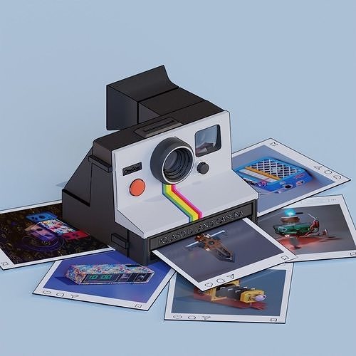 Polaroid Free low-poly 3D model