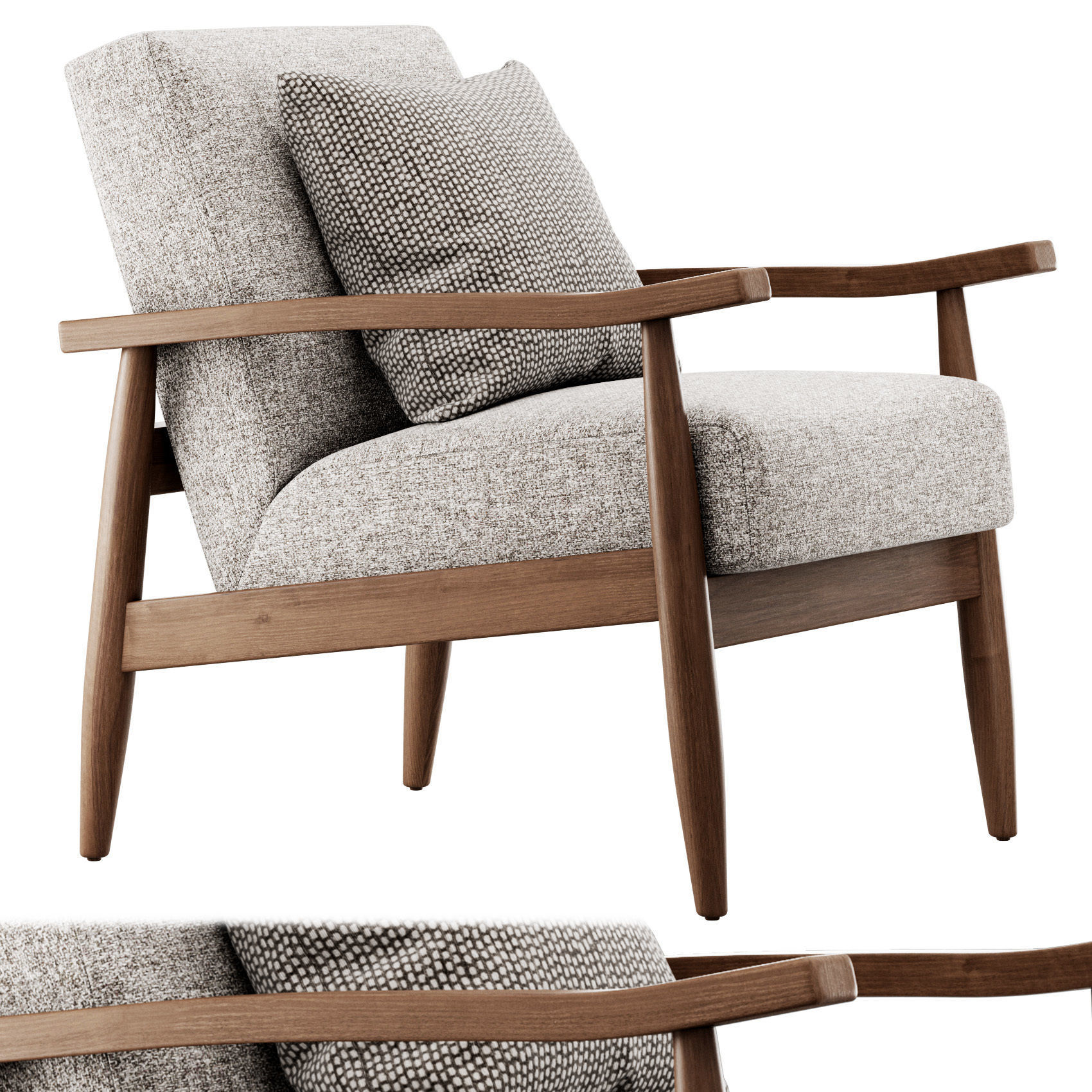 Asher Accent Chair by Comfort Pointe 3D model_2