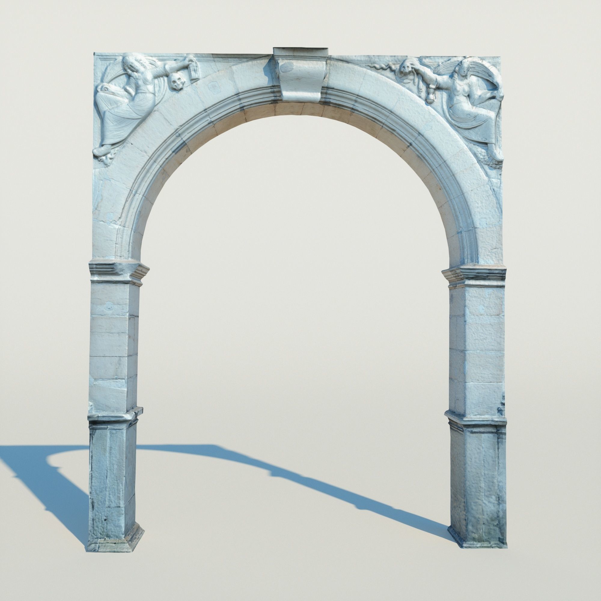 Old castle arch 001 Low-poly 3D model_4