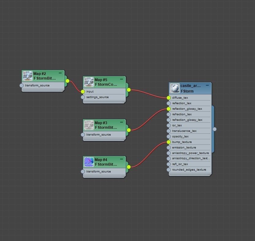 Old castle arch 001 Low-poly 3D model_6