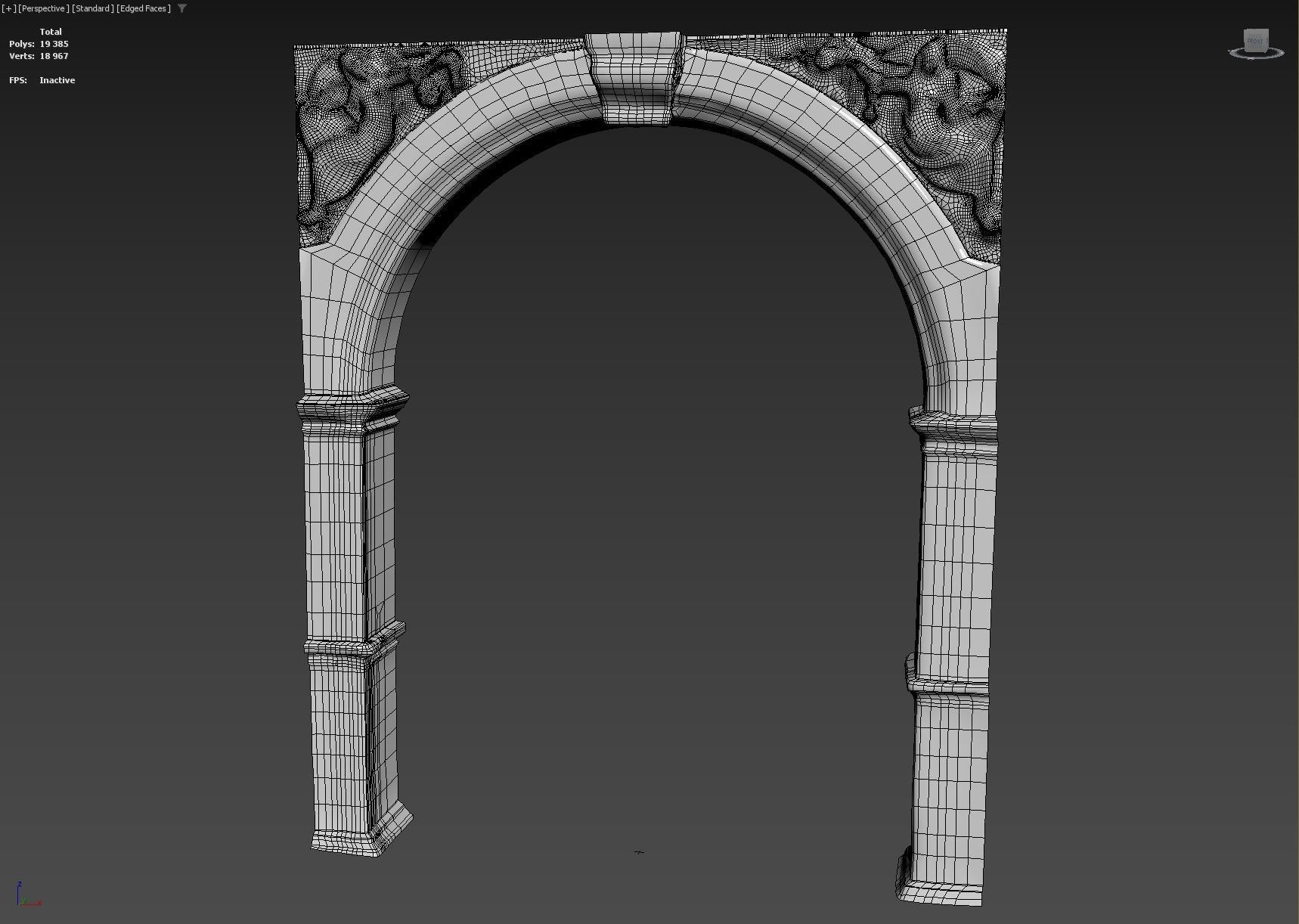 Old castle arch 001 Low-poly 3D model_7