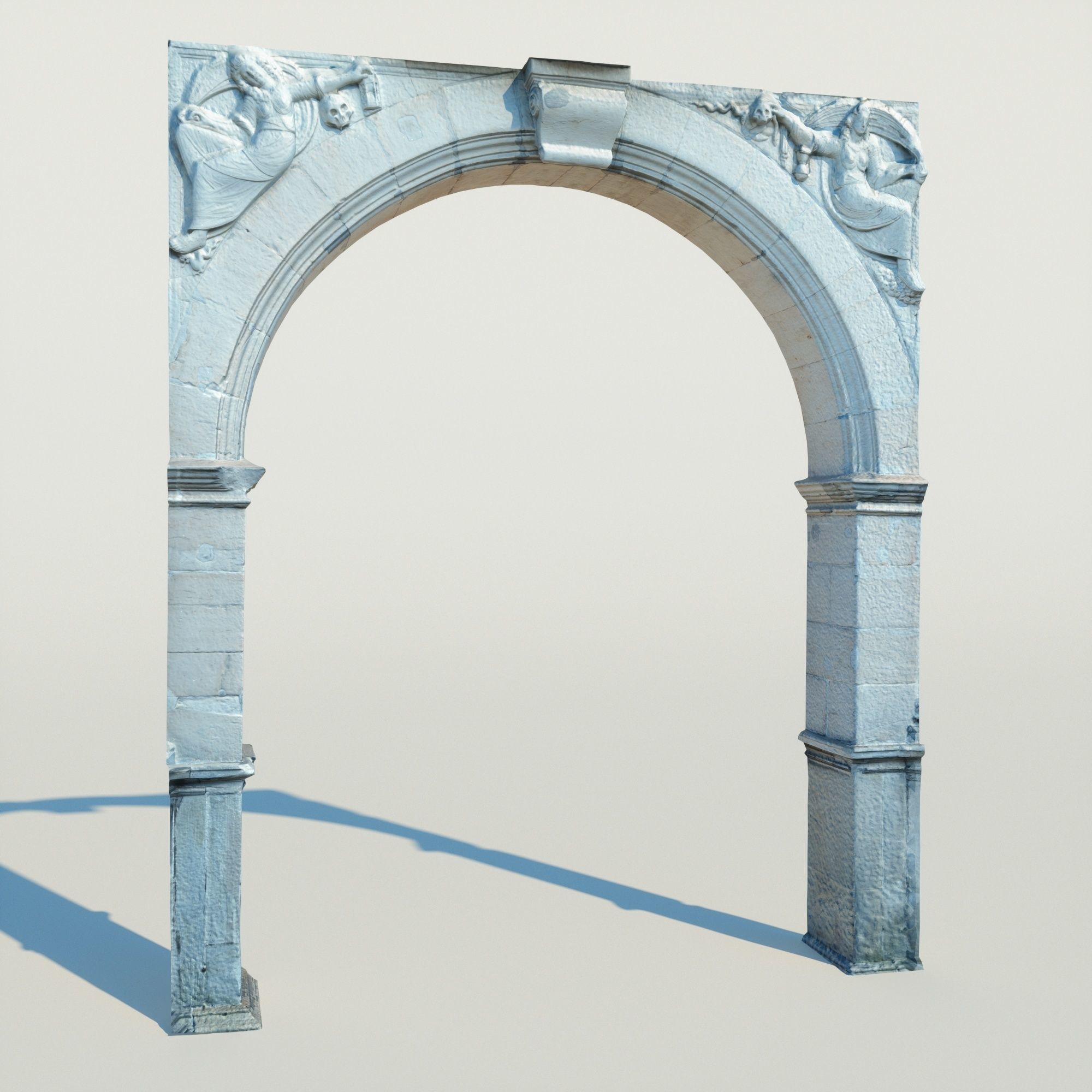 Old castle arch 001 Low-poly 3D model_2