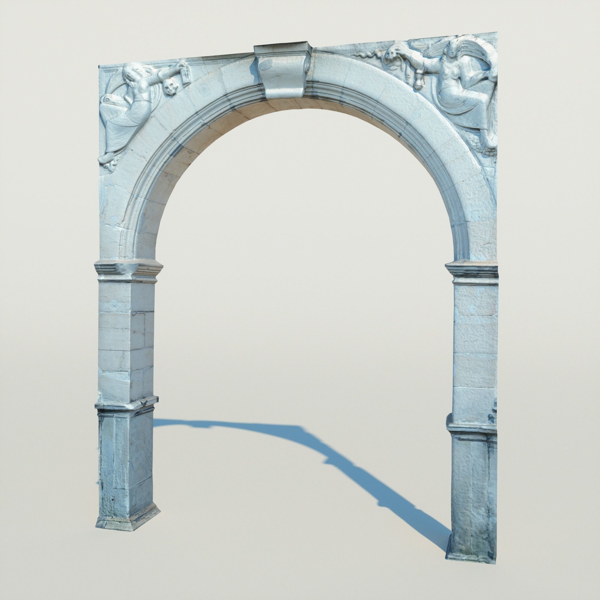 Old castle arch 001 Low-poly 3D model_5