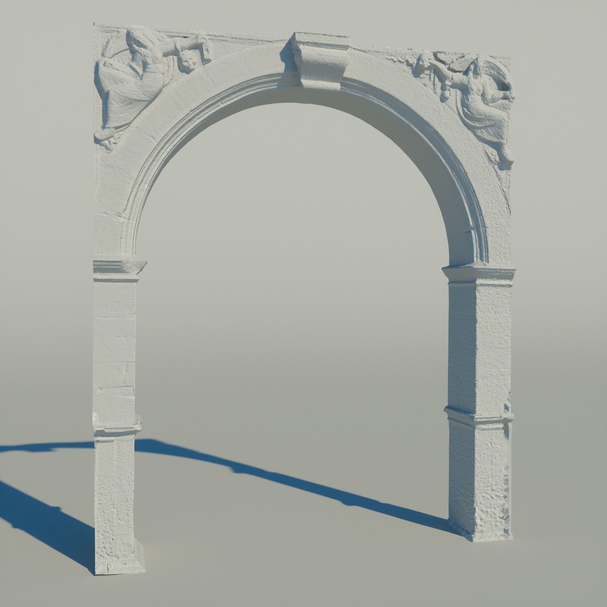 Old castle arch 001 Low-poly 3D model_3