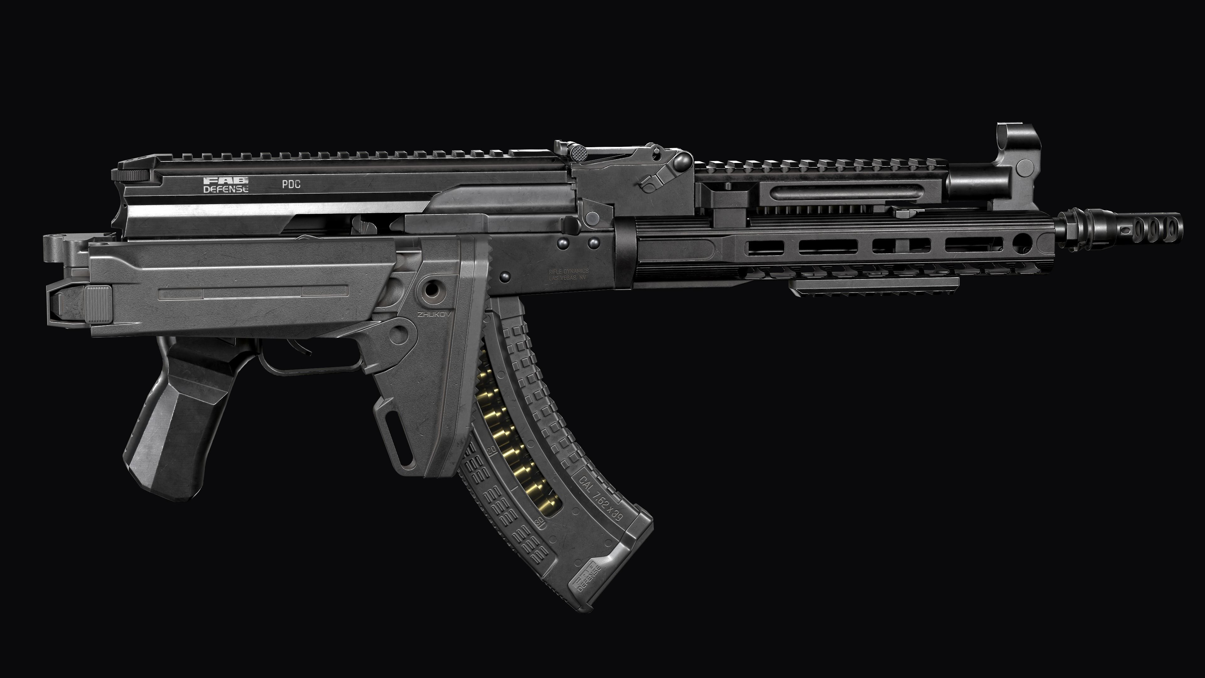 Modular assault rifle Rifle Dynamics 704 AK system Low-poly 3D model_10