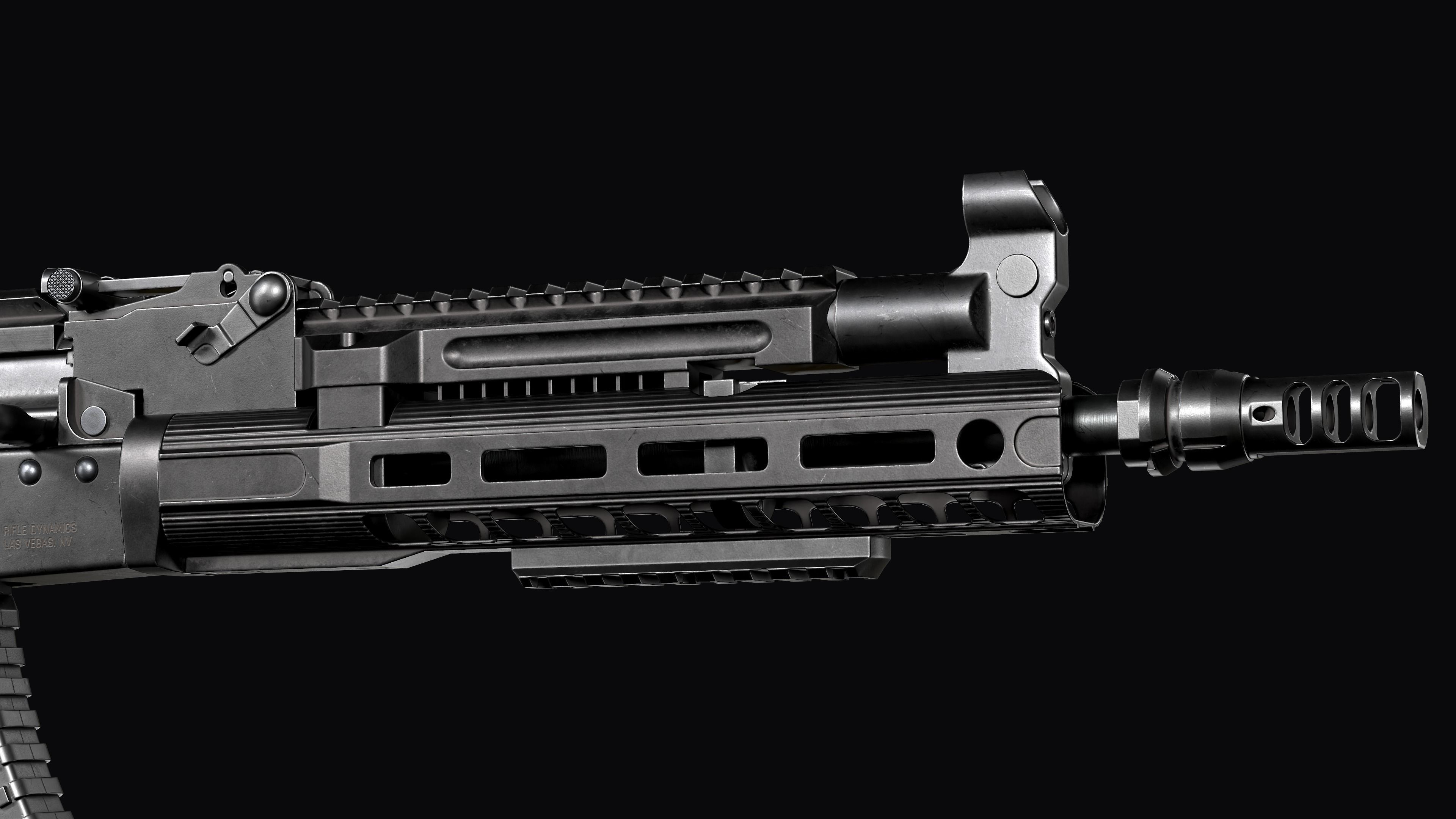 Modular assault rifle Rifle Dynamics 704 AK system Low-poly 3D model_17