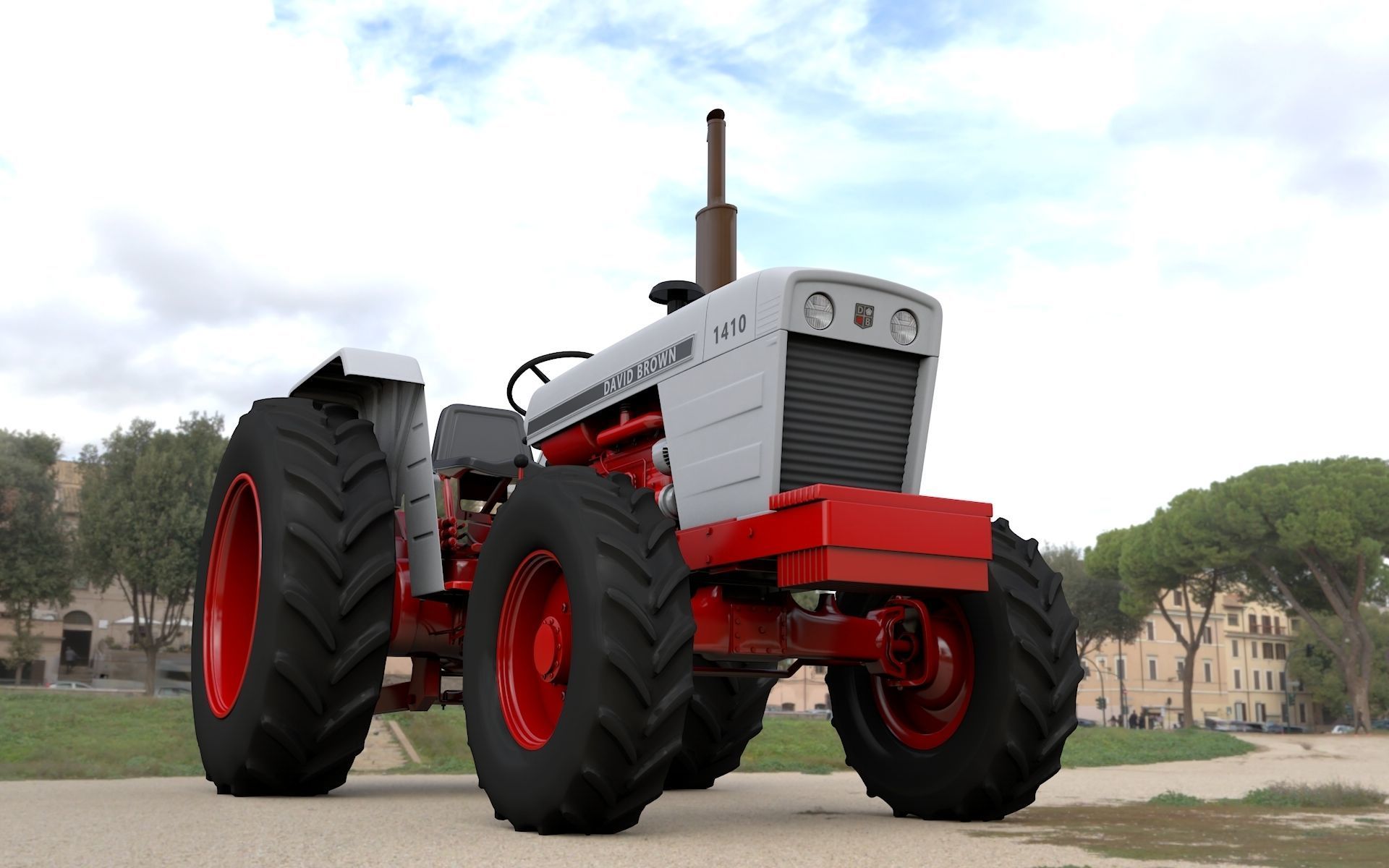 David Brown 1410 1974 Tractor 3D model_13