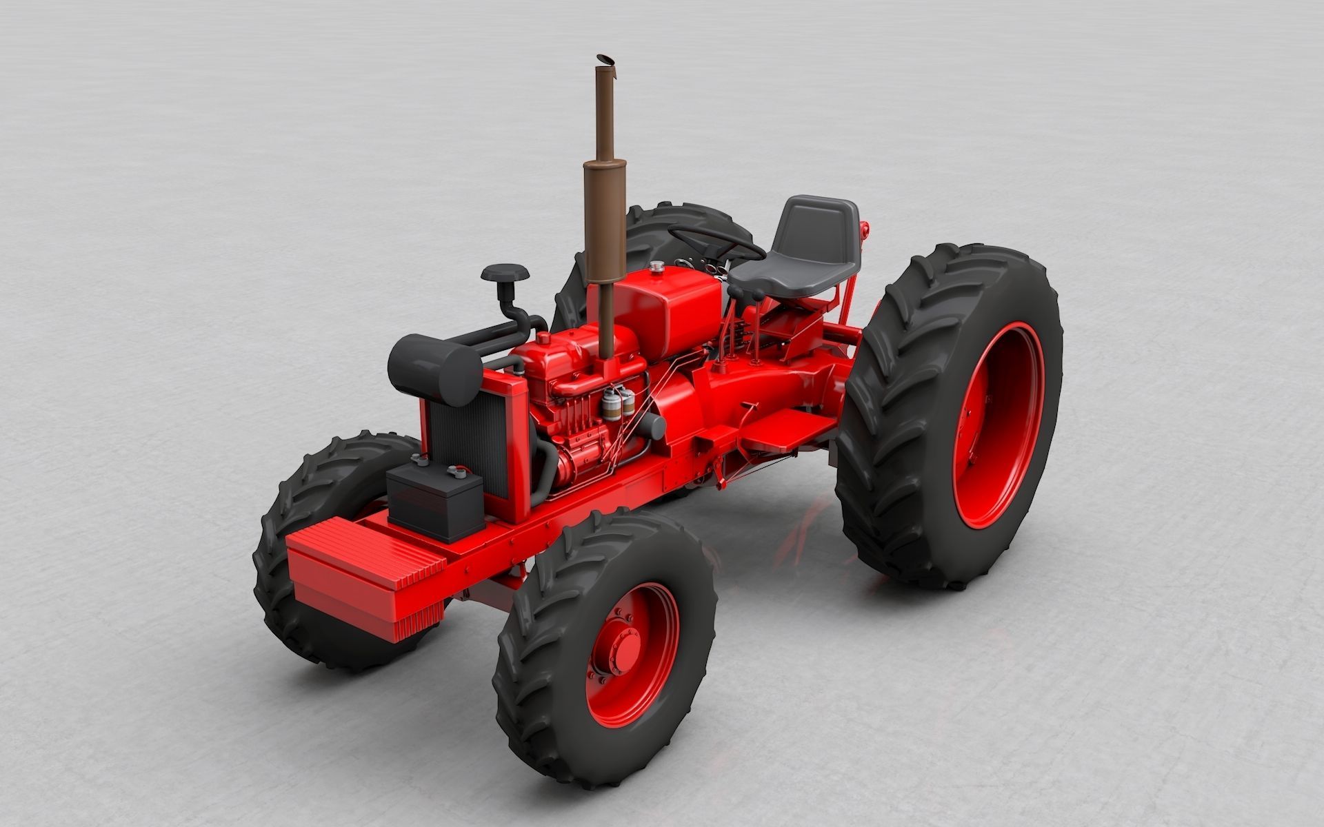 David Brown 1410 1974 Tractor 3D model_1
