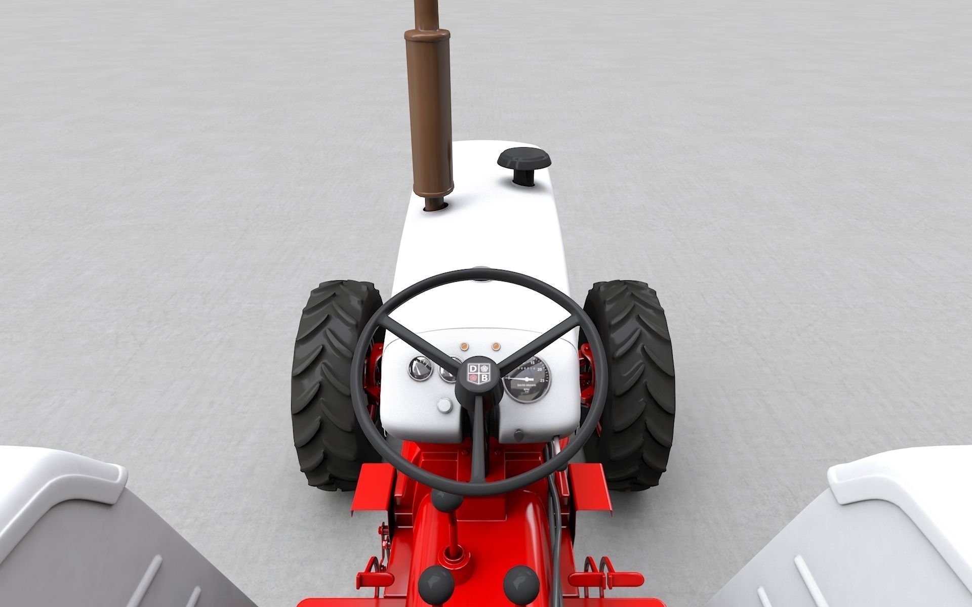 David Brown 1410 1974 Tractor 3D model_5