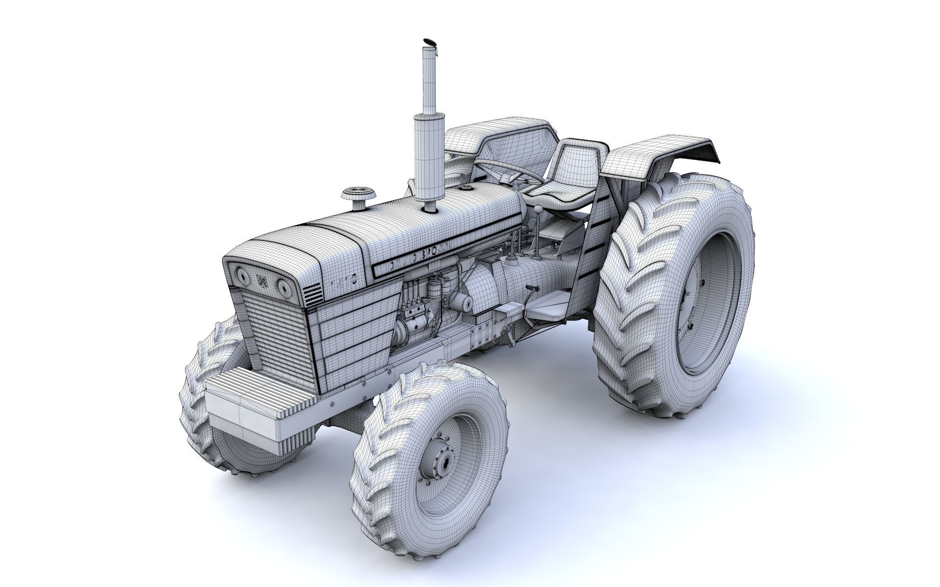 David Brown 1410 1974 Tractor 3D model_15