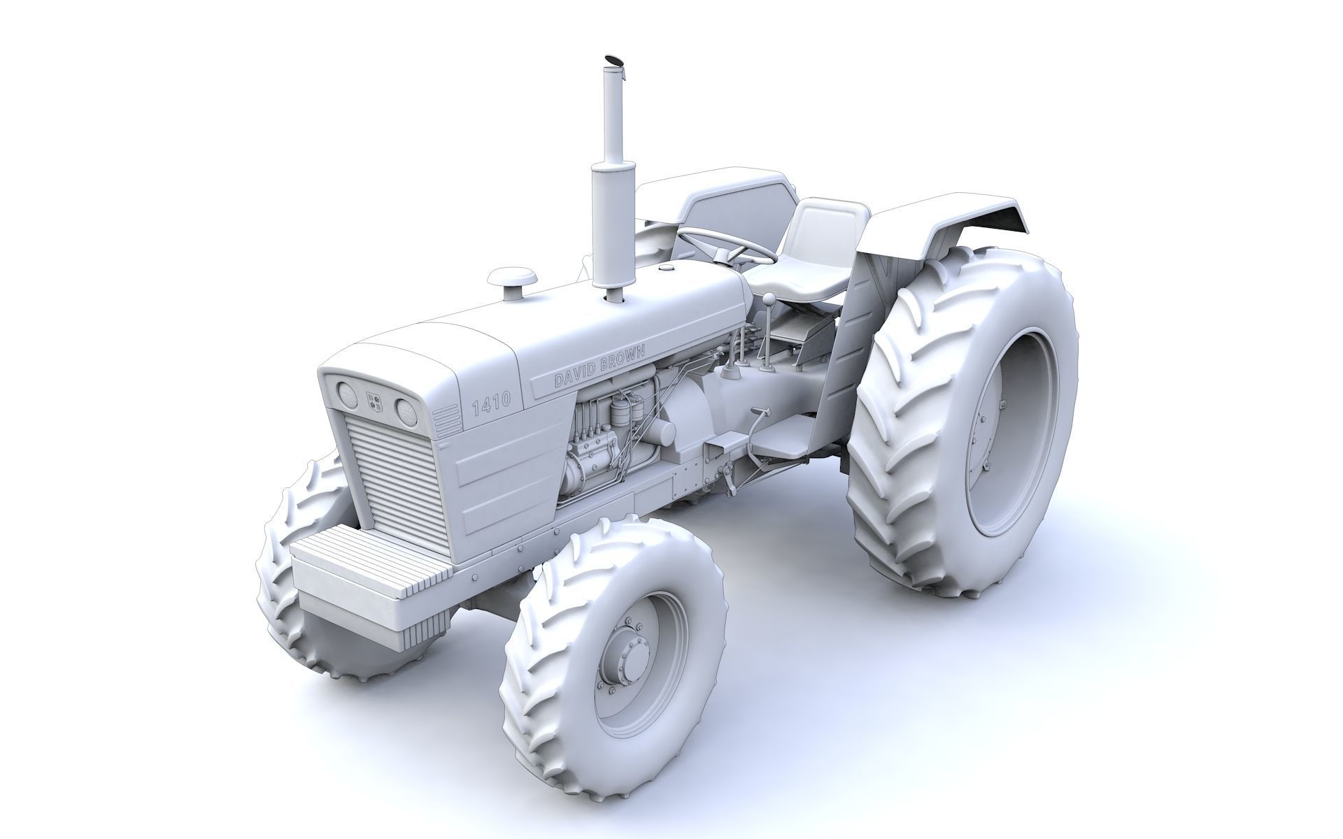 David Brown 1410 1974 Tractor 3D model_14