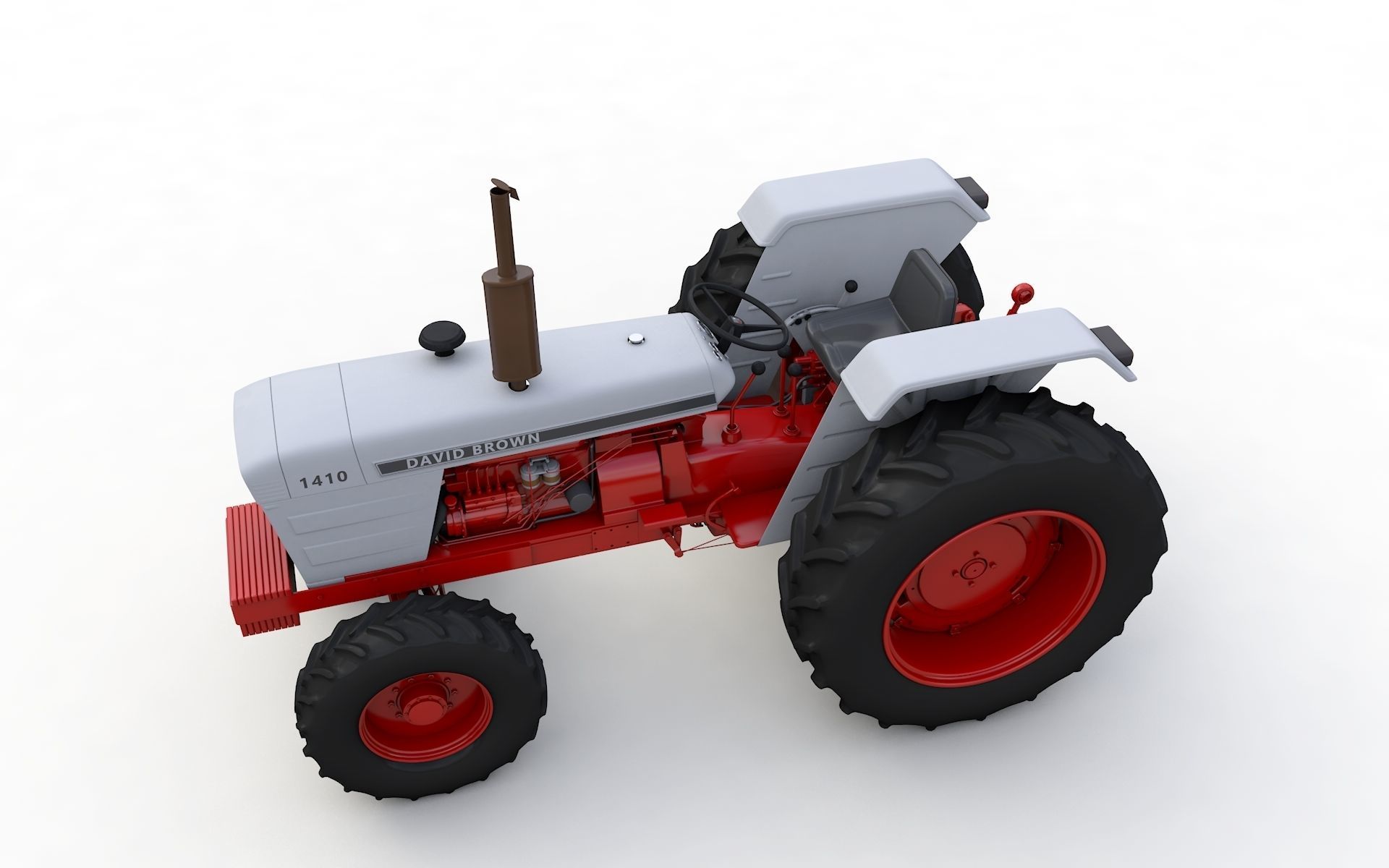 David Brown 1410 1974 Tractor 3D model_10