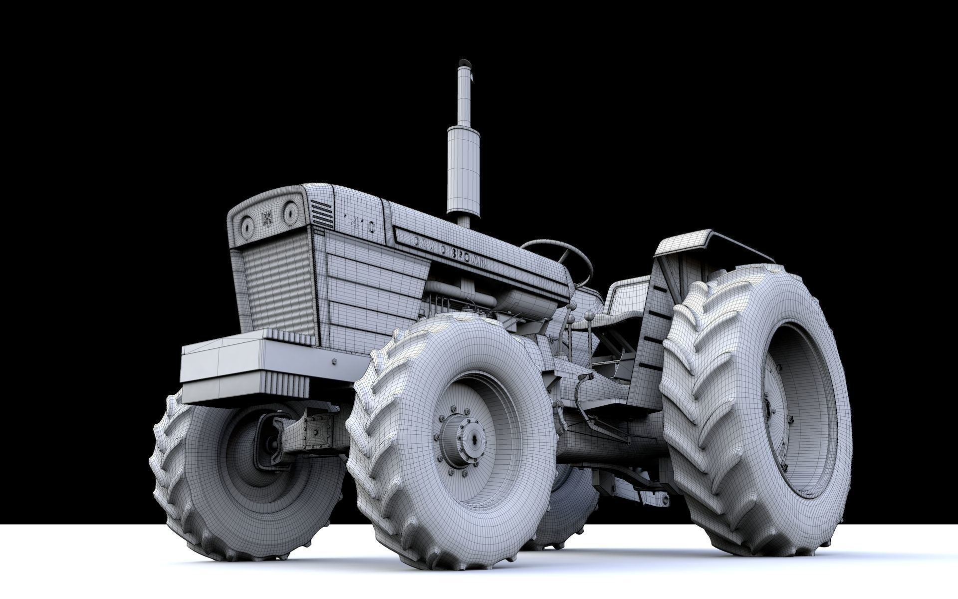 David Brown 1410 1974 Tractor 3D model_17