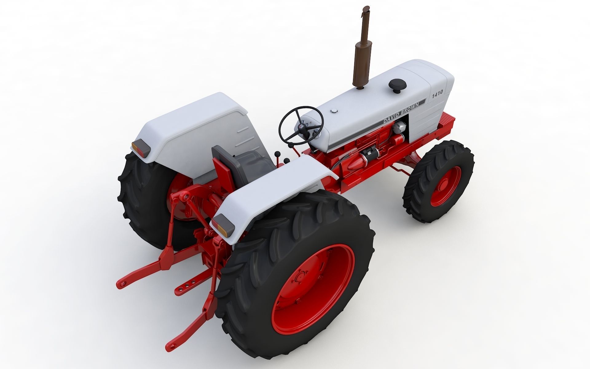 David Brown 1410 1974 Tractor 3D model_2