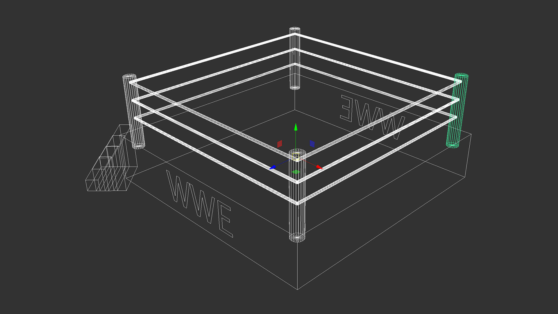 WWE Ring of Wrestling 3D Model Low-poly 3D model_6