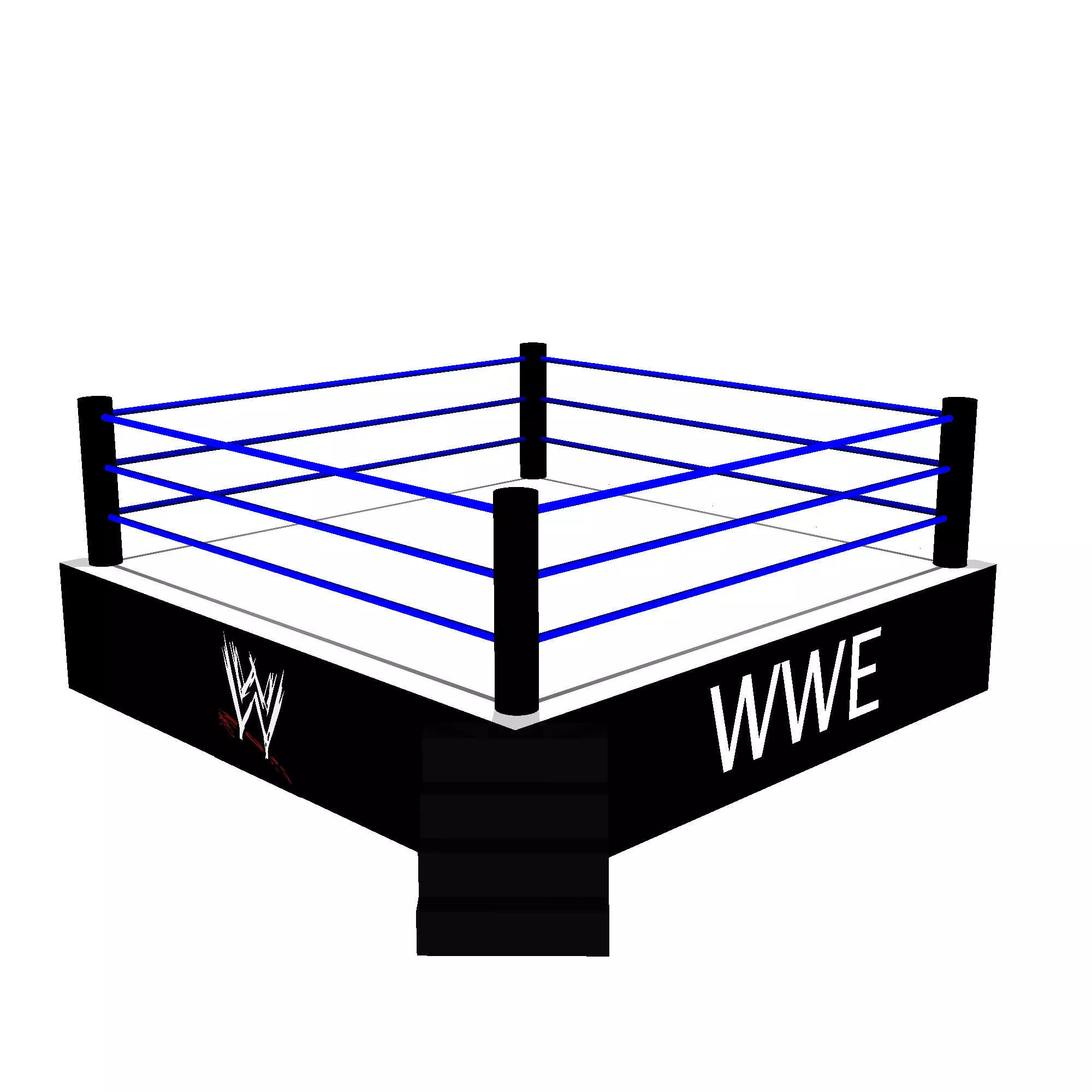 WWE Ring of Wrestling 3D Model Low-poly 3D model_0