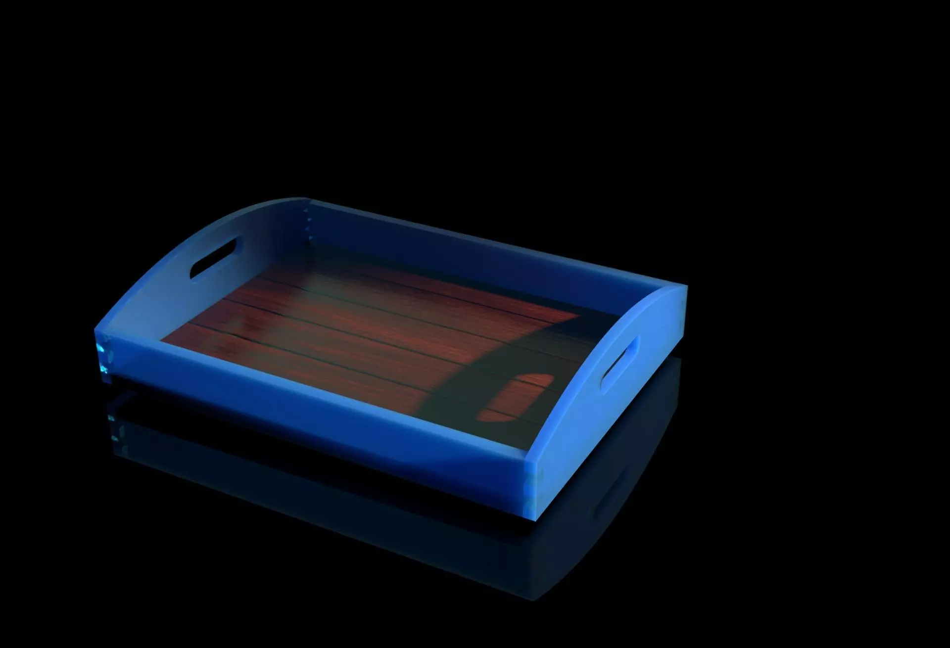 tray with two handles Free low-poly 3D model