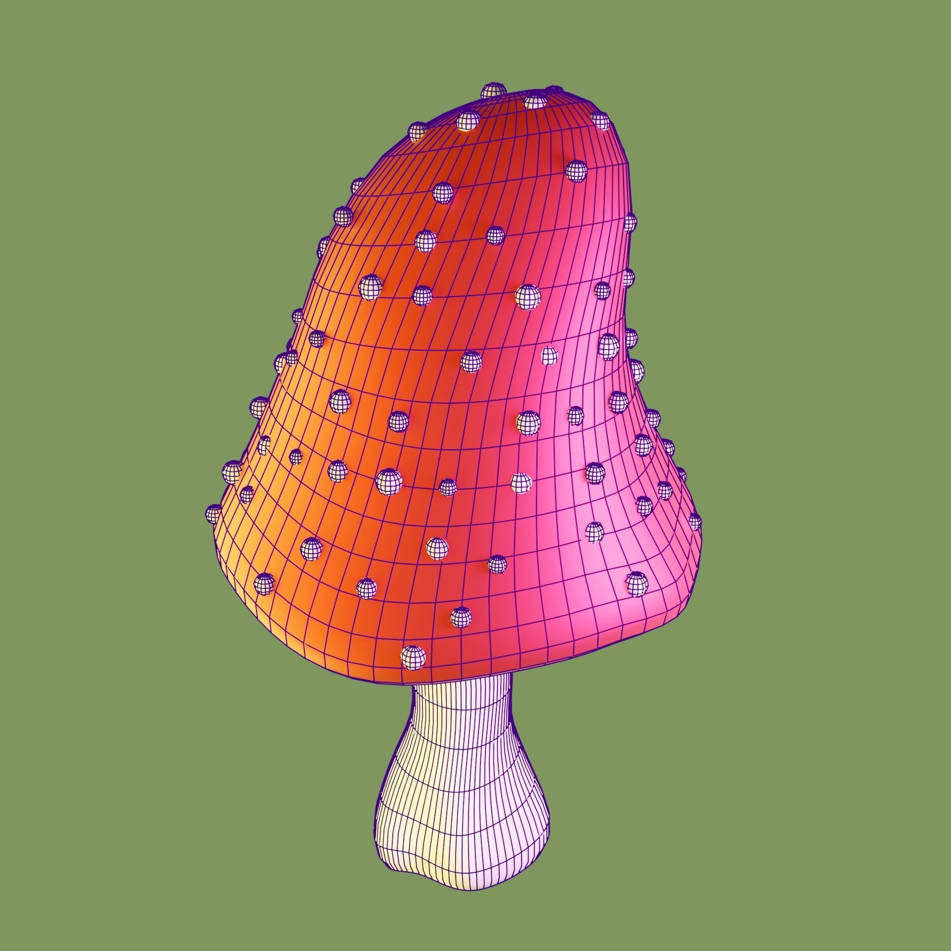 Magic mushrooms in the bottle 3D model_12