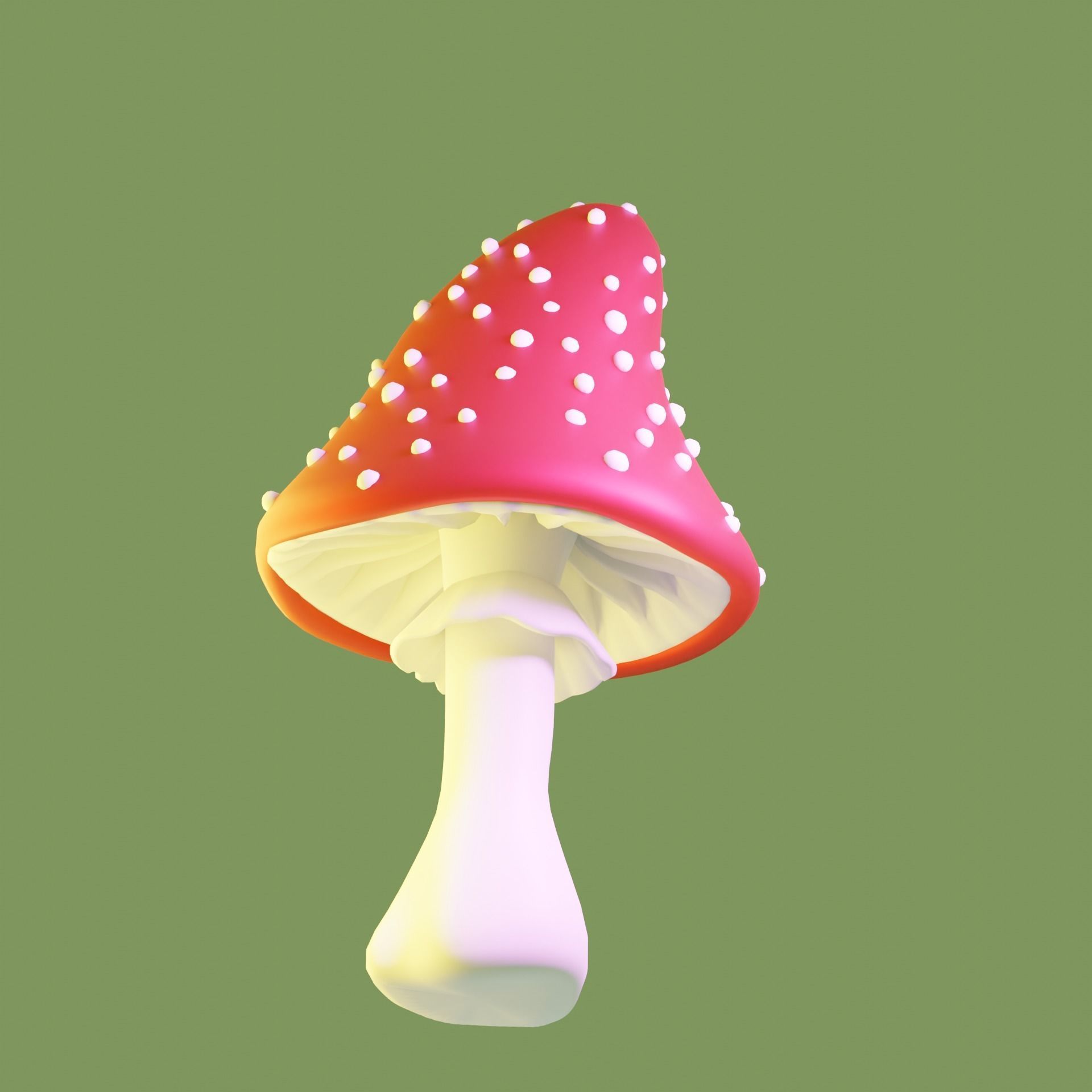 Magic mushrooms in the bottle 3D model_7