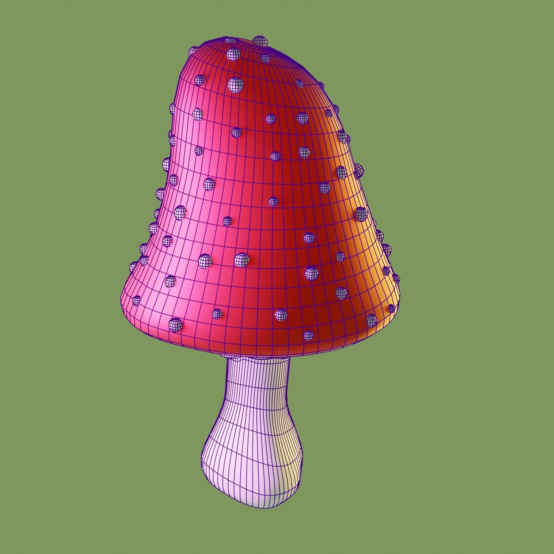 Magic mushrooms in the bottle 3D model_10