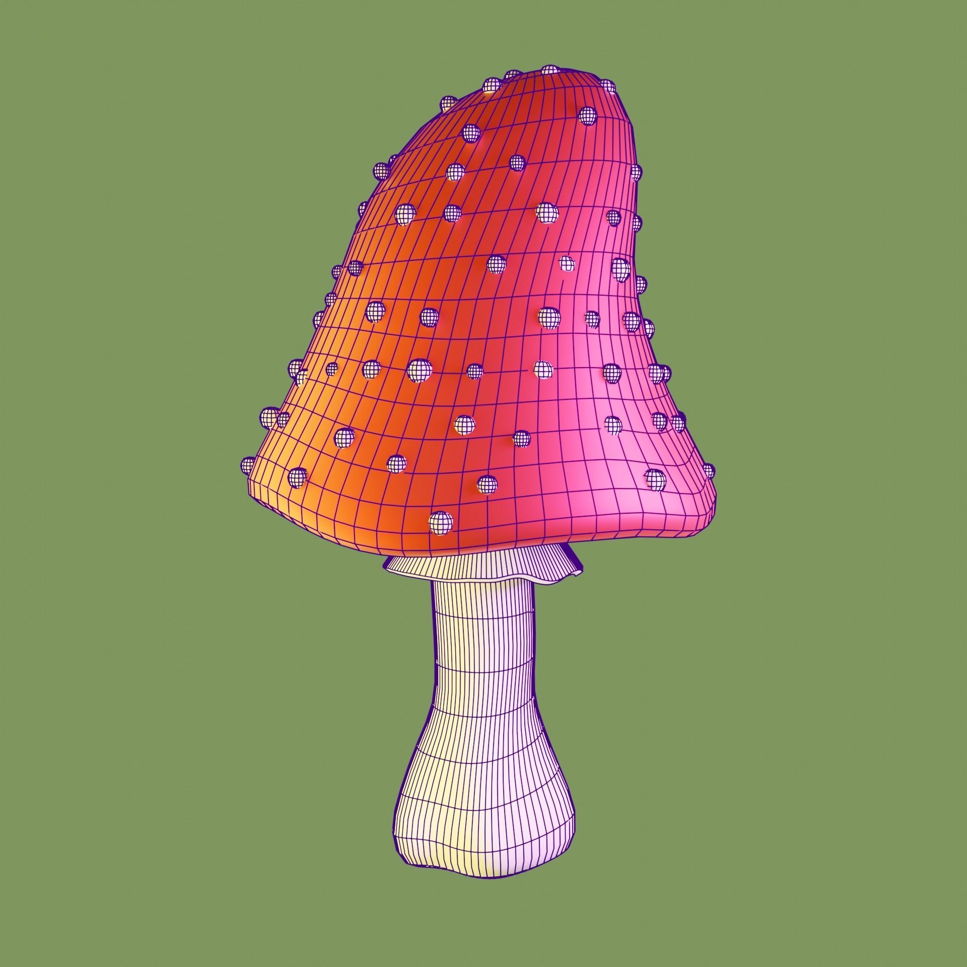 Magic mushrooms in the bottle 3D model_6