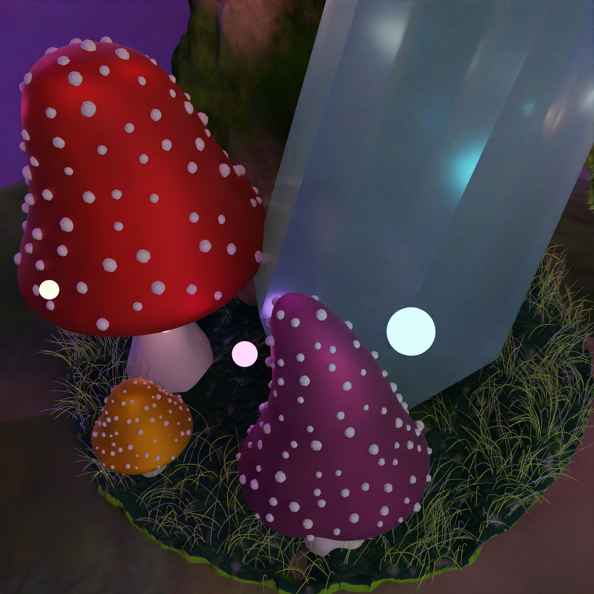 Magic mushrooms in the bottle 3D model_2