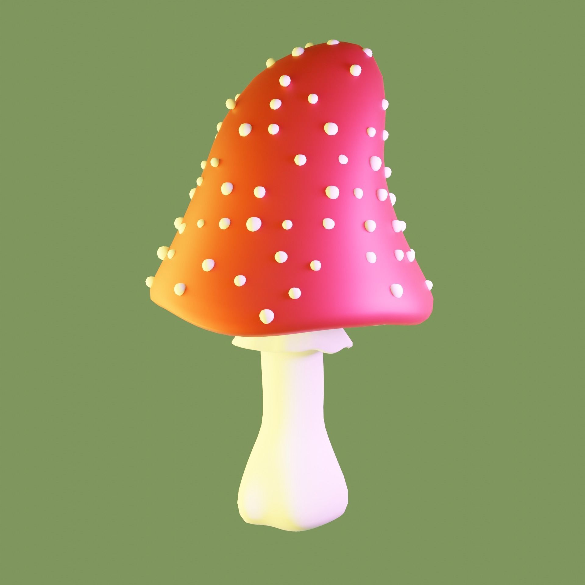 Magic mushrooms in the bottle 3D model_5