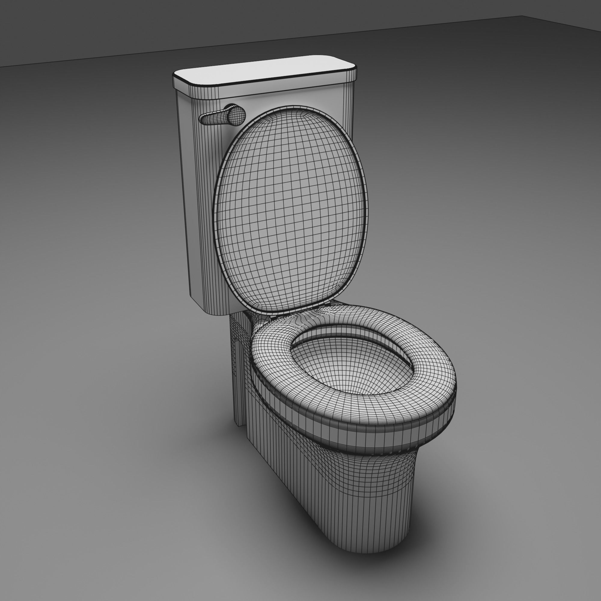 Simple Toilet Bowl without Texture Free 3D model_4