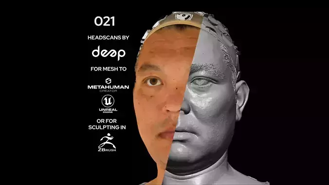 Asian Male 40s head scan 021