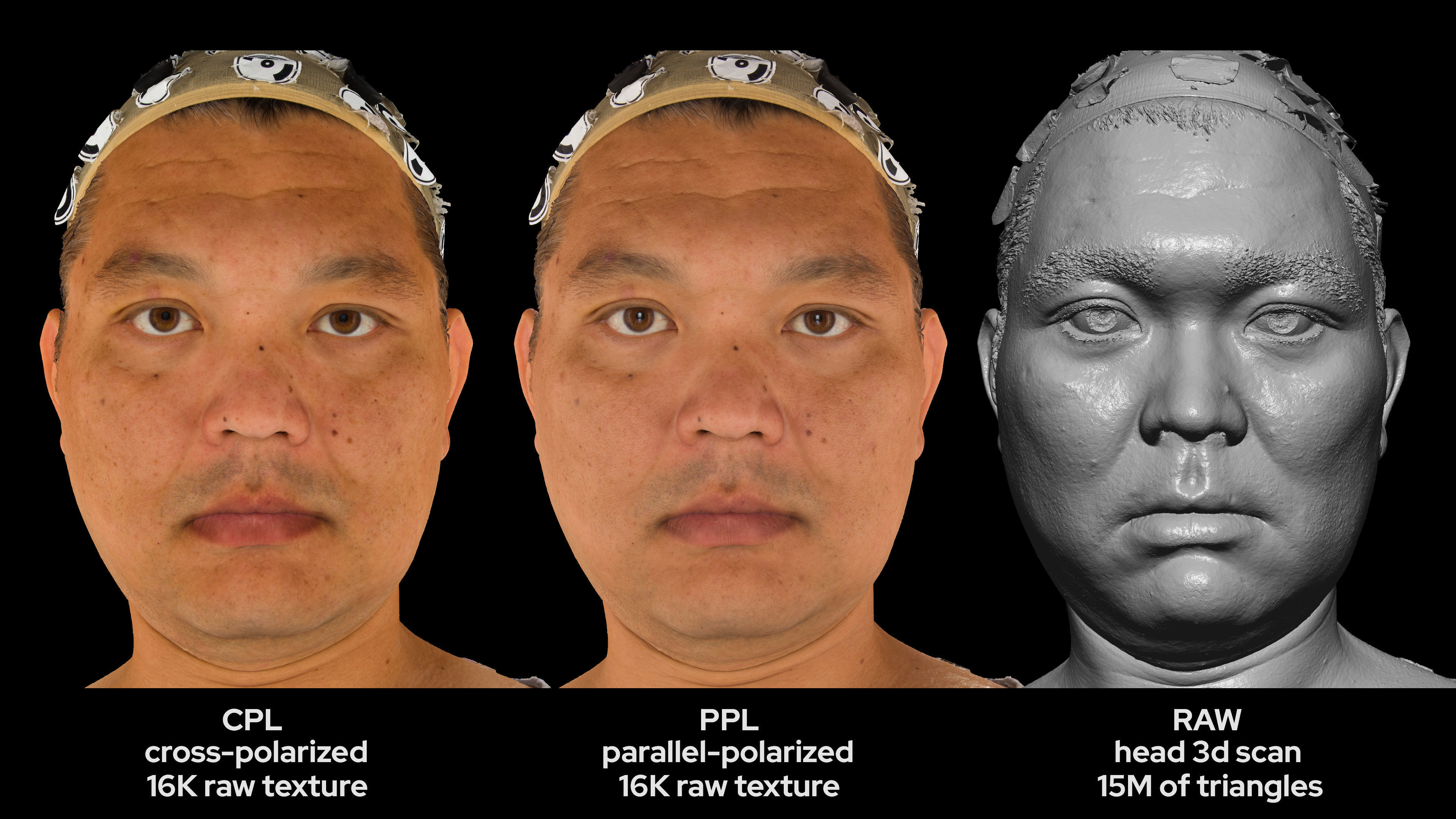 Asian Male 40s head scan 021 3D model_4