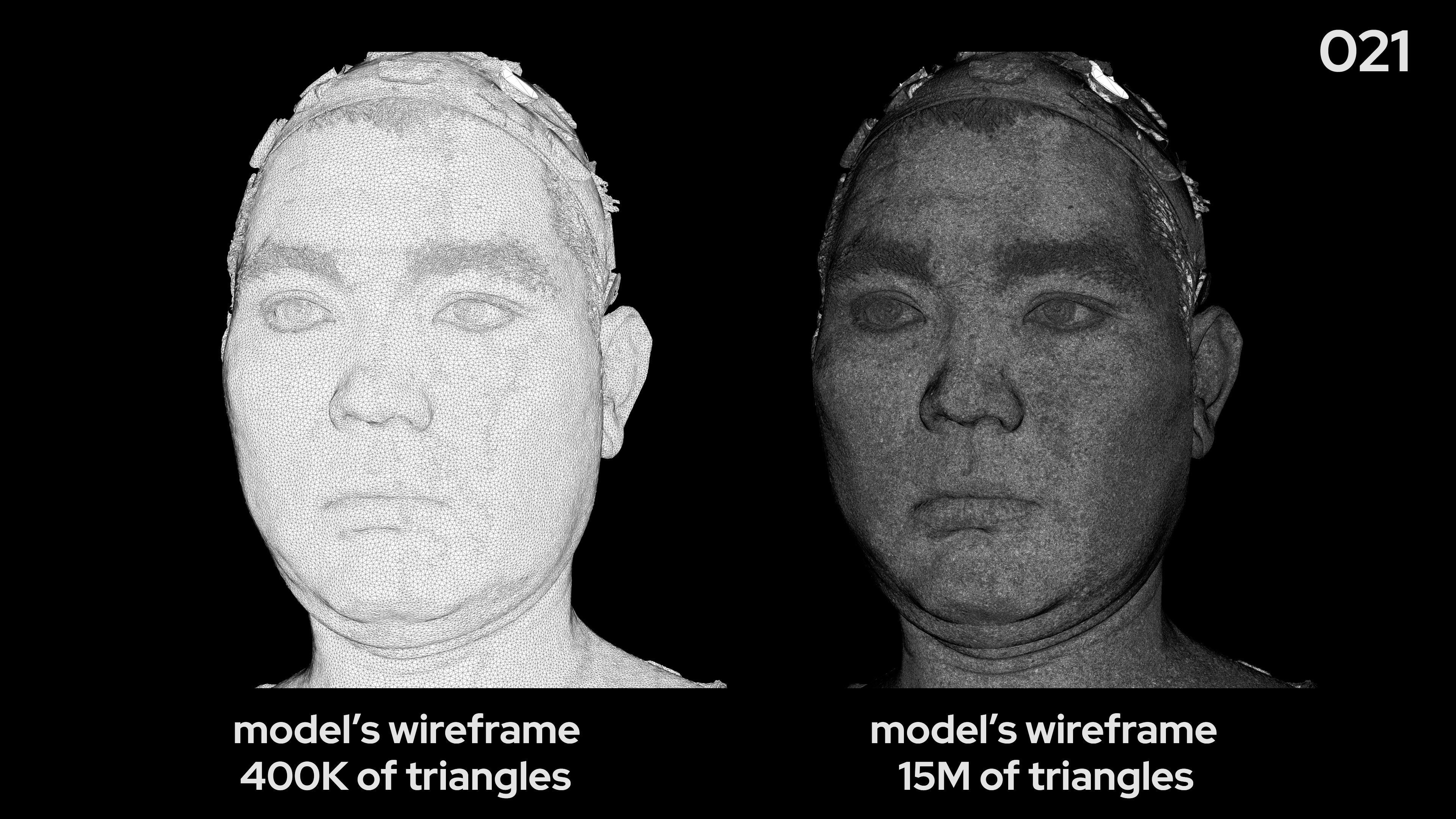 Asian Male 40s head scan 021 3D model_7