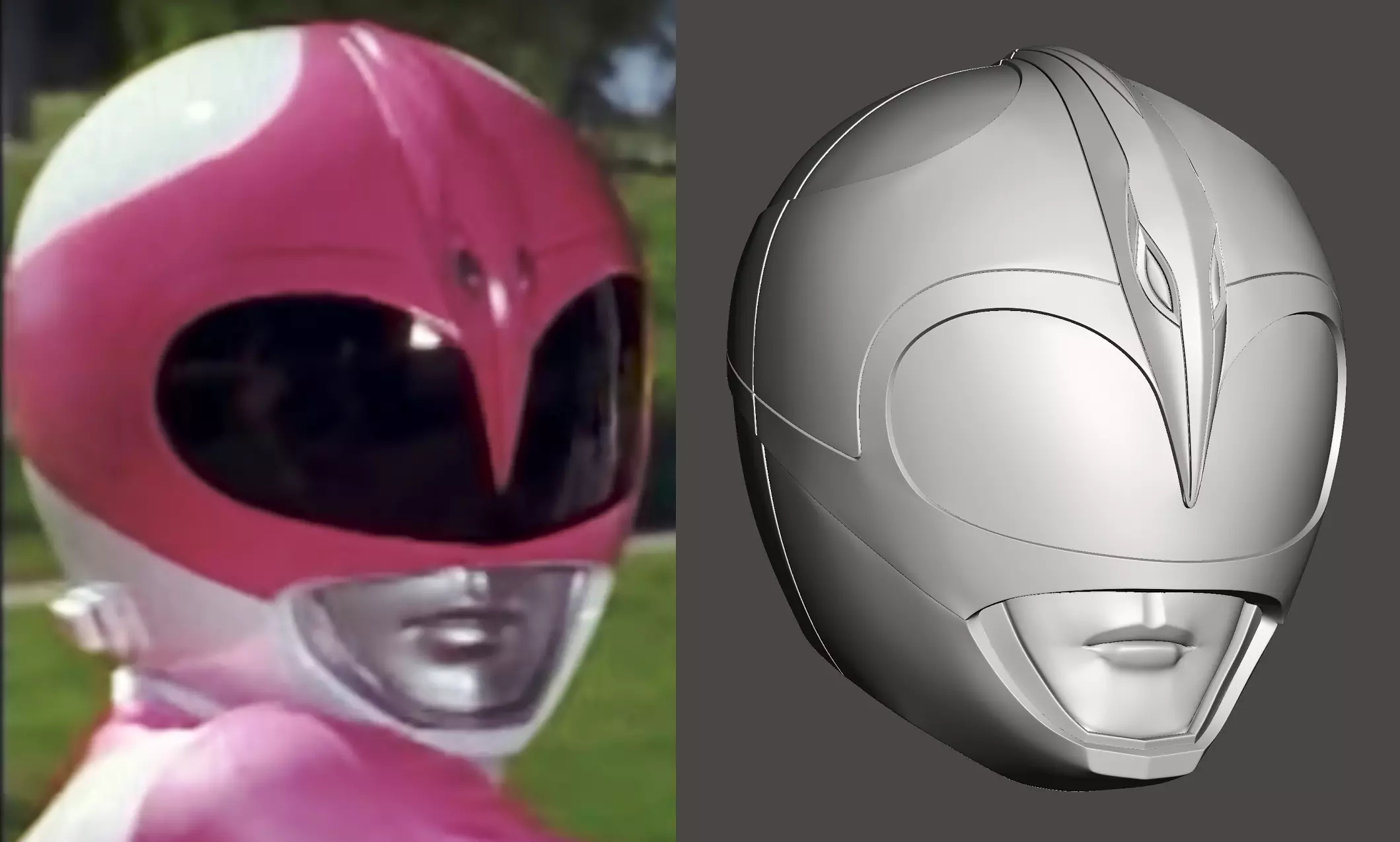 Pink Power Ranger Helmet 3D print model