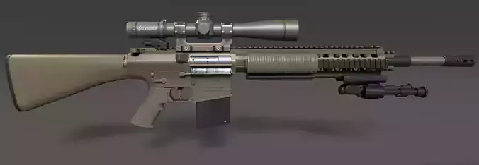 M110 Sniper Rifle  Low-poly 3D model
