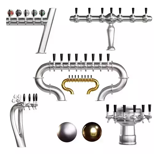 Beer Towers Set 3 3D model