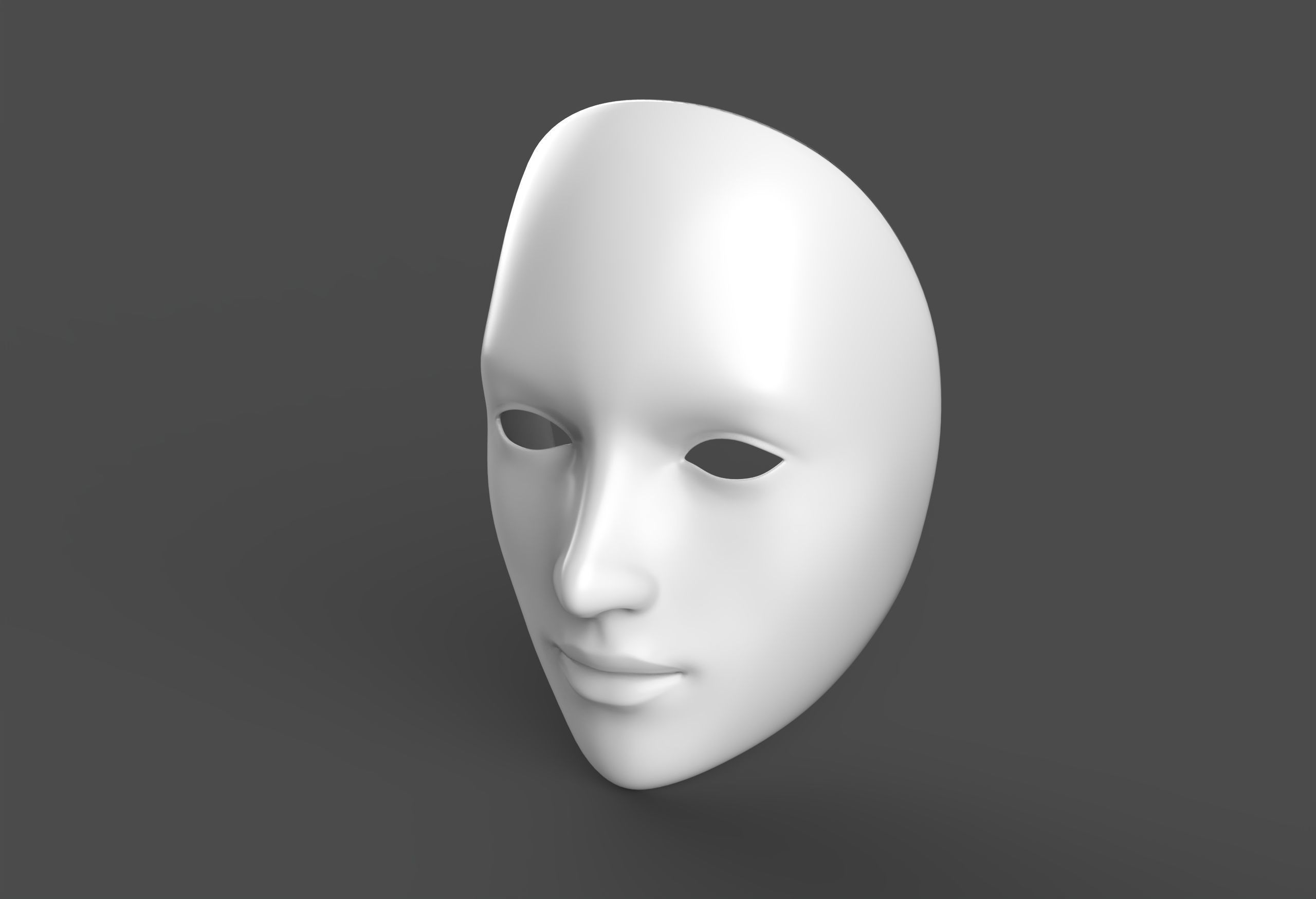 Theater Mask  Low-poly 3D model_5
