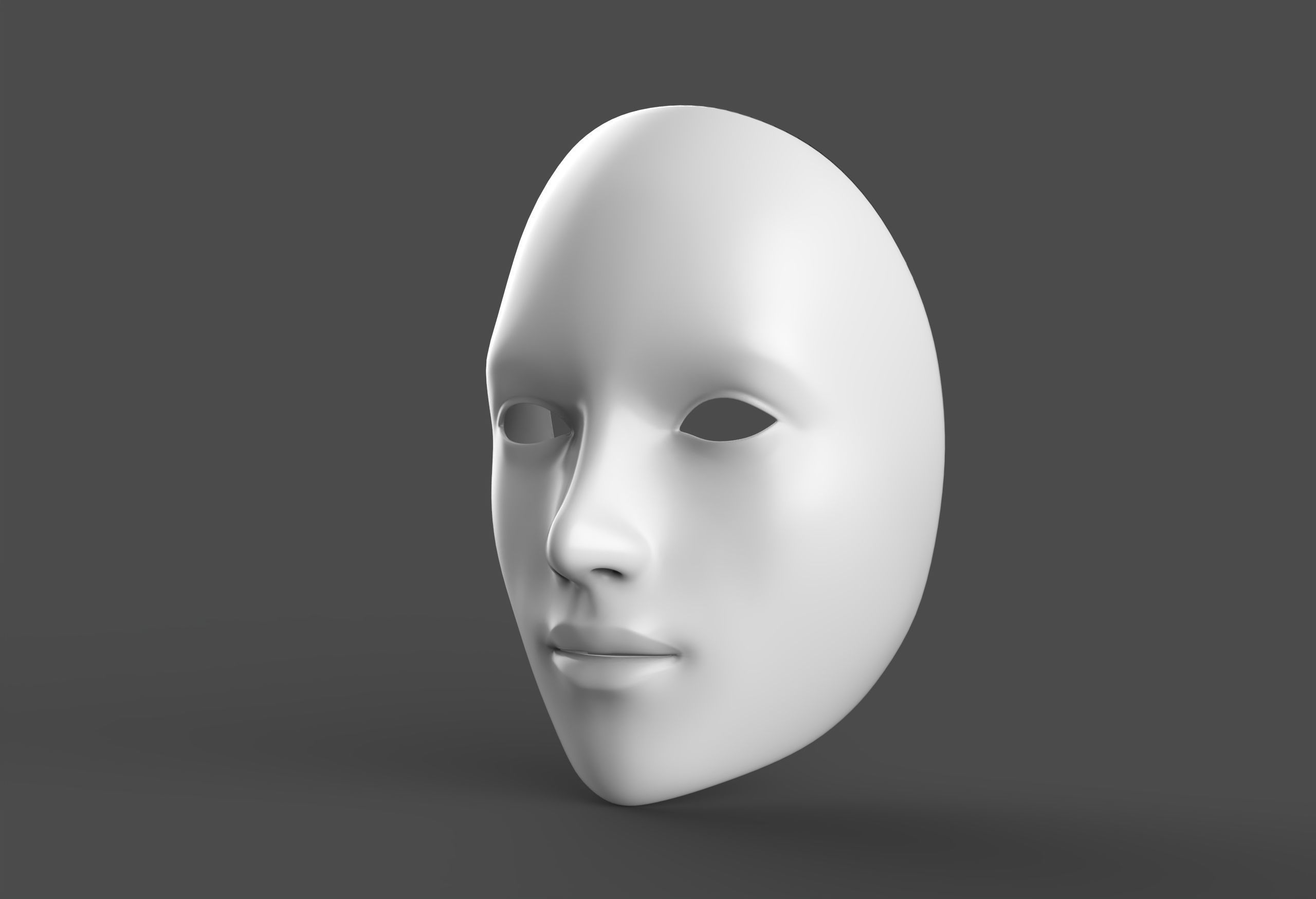Theater Mask  Low-poly 3D model_2