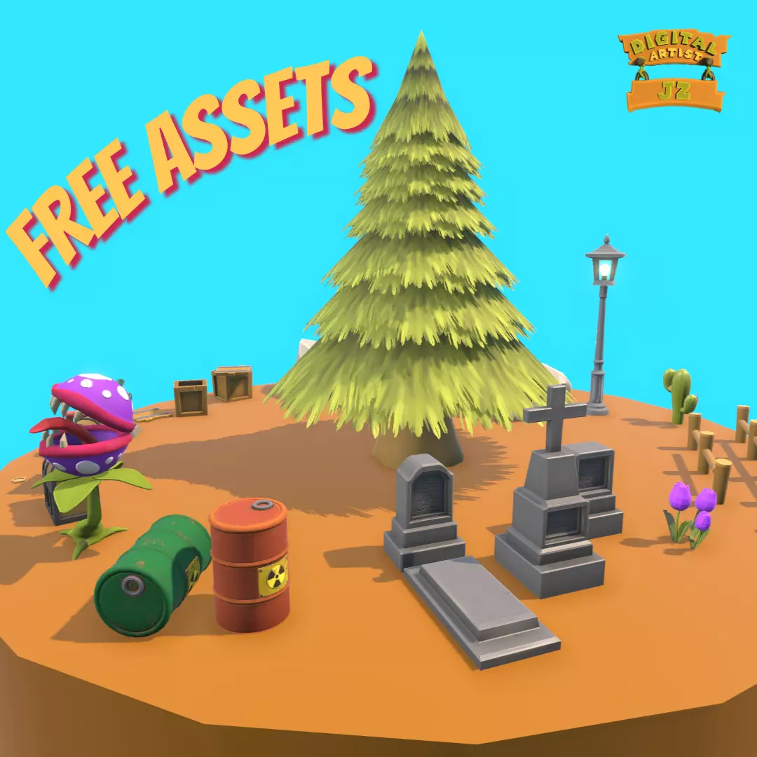Various Environment Islands Lite Unity URP Free low-poly 3D model