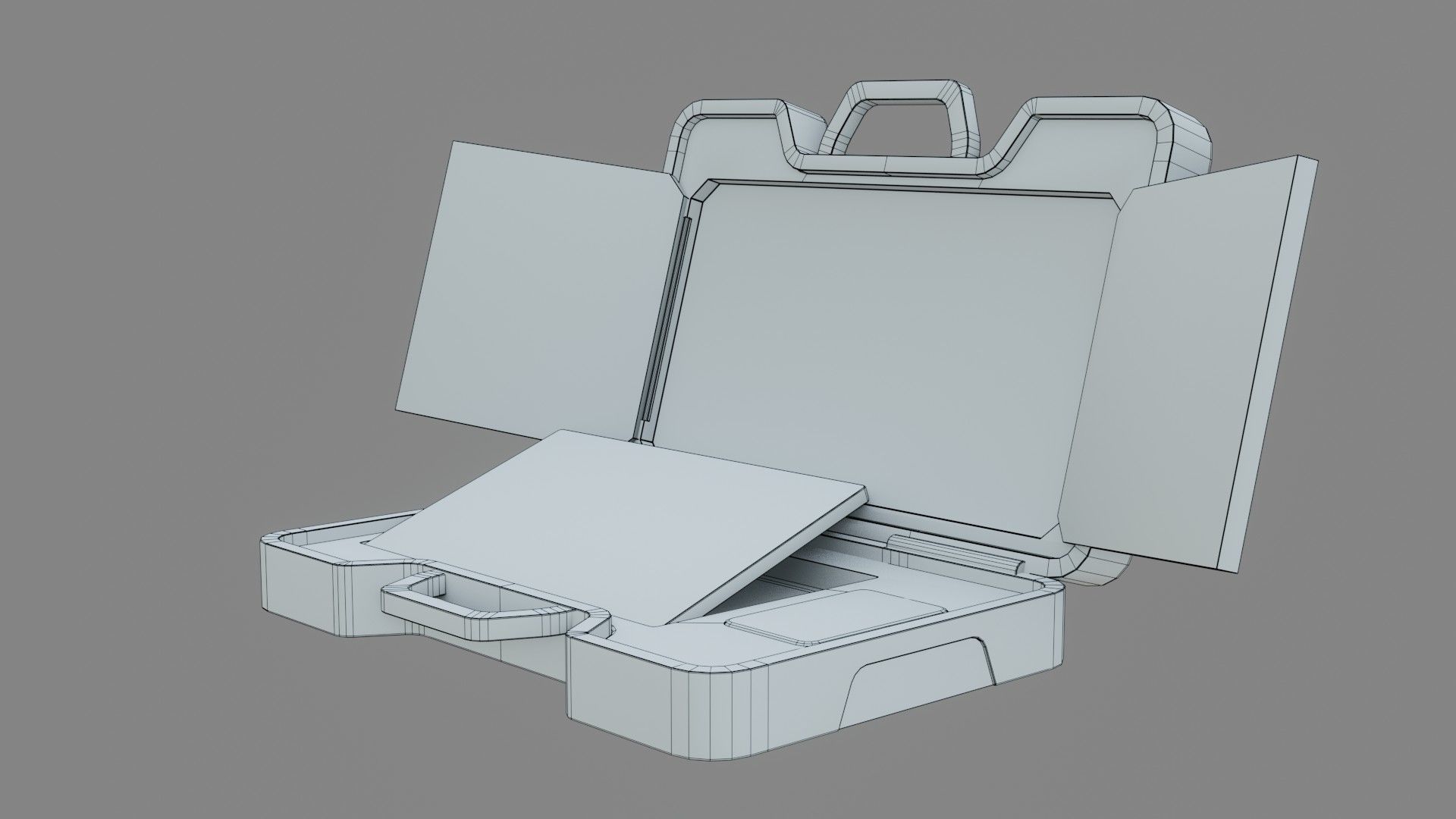 Sci-Fi Laptop - Low Poly Game Ready PBR Low-poly 3D model_13