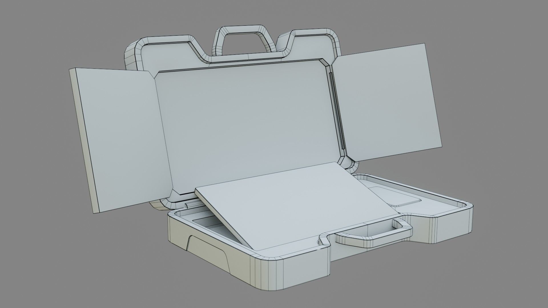 Sci-Fi Laptop - Low Poly Game Ready PBR Low-poly 3D model_11