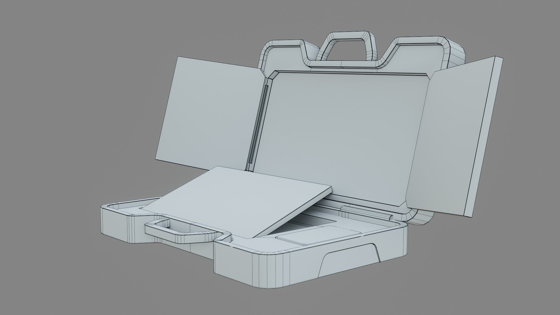 Sci-Fi Laptop - Low Poly Game Ready PBR Low-poly 3D model_12