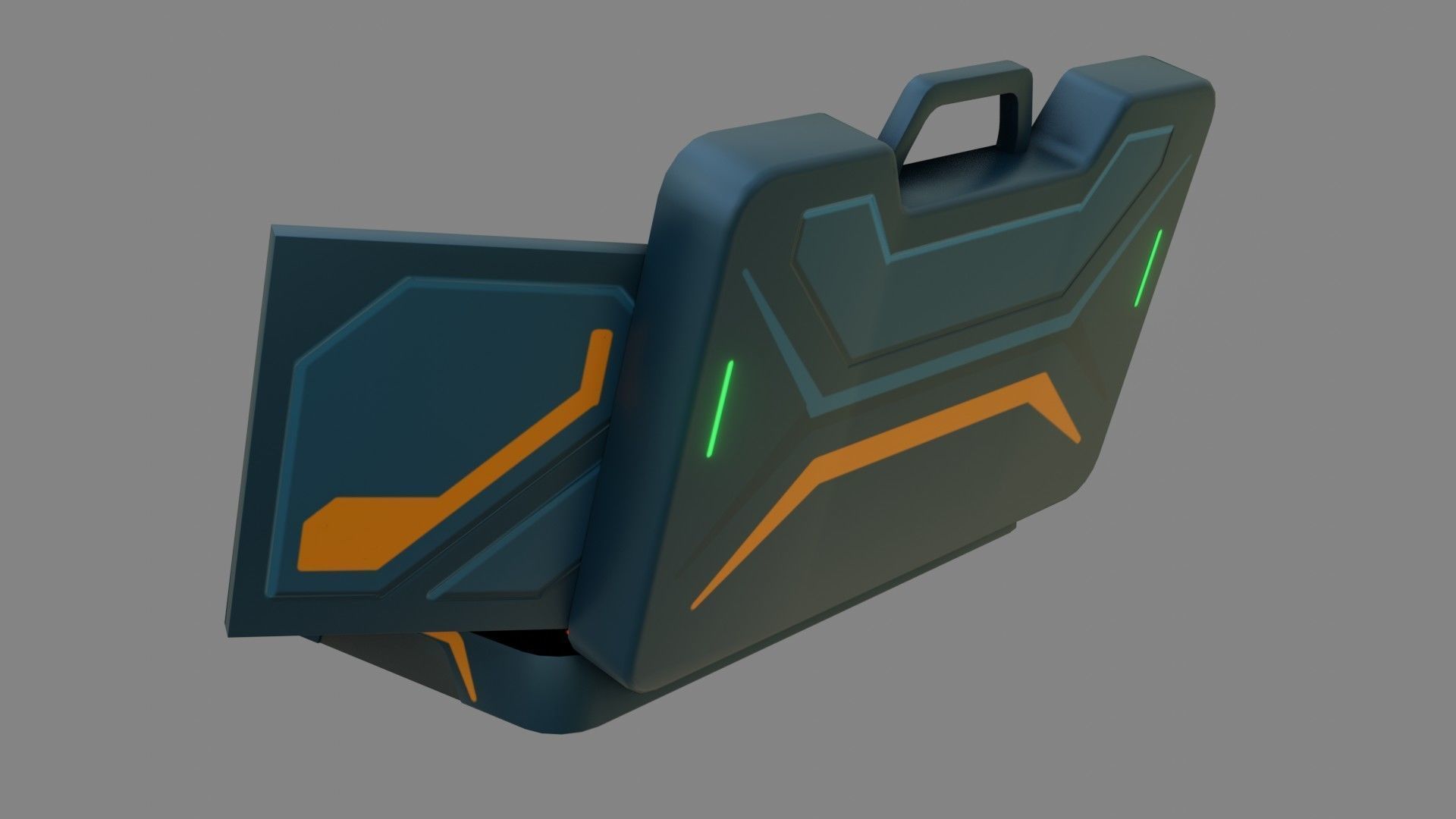 Sci-Fi Laptop - Low Poly Game Ready PBR Low-poly 3D model_6
