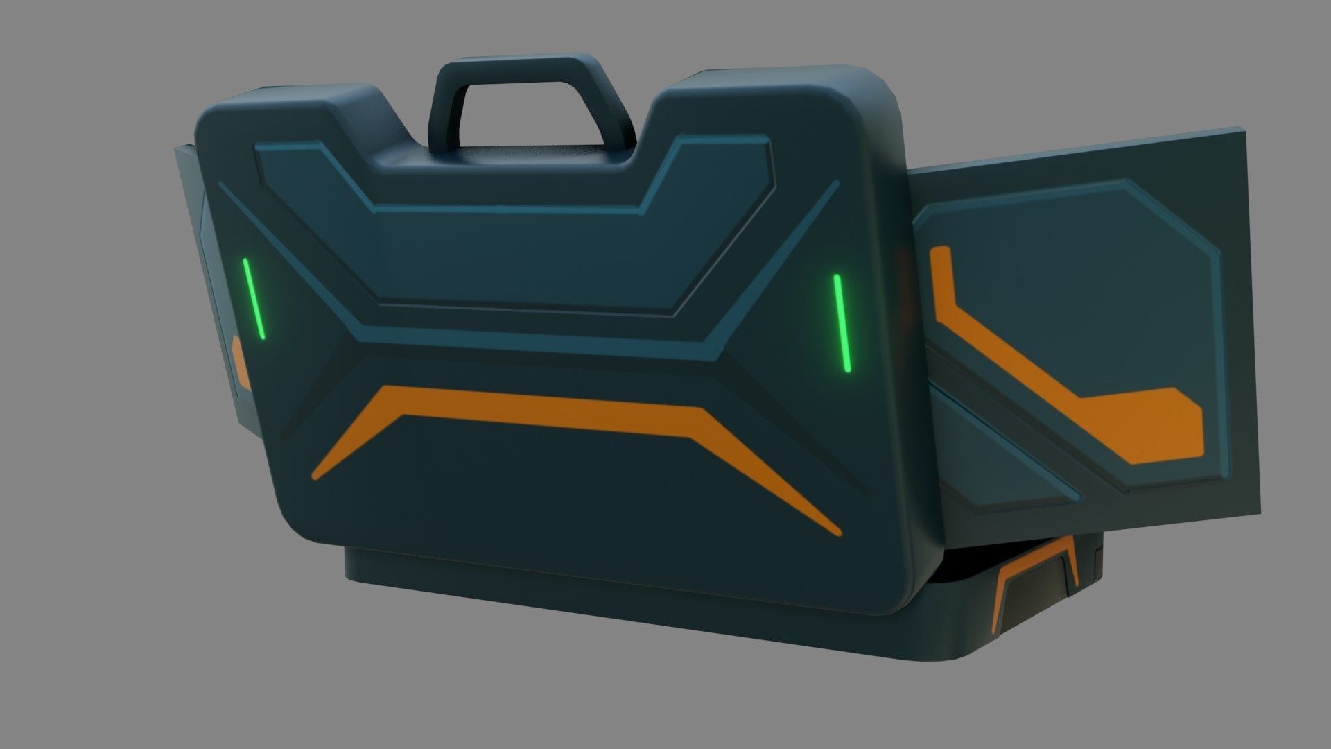 Sci-Fi Laptop - Low Poly Game Ready PBR Low-poly 3D model_5