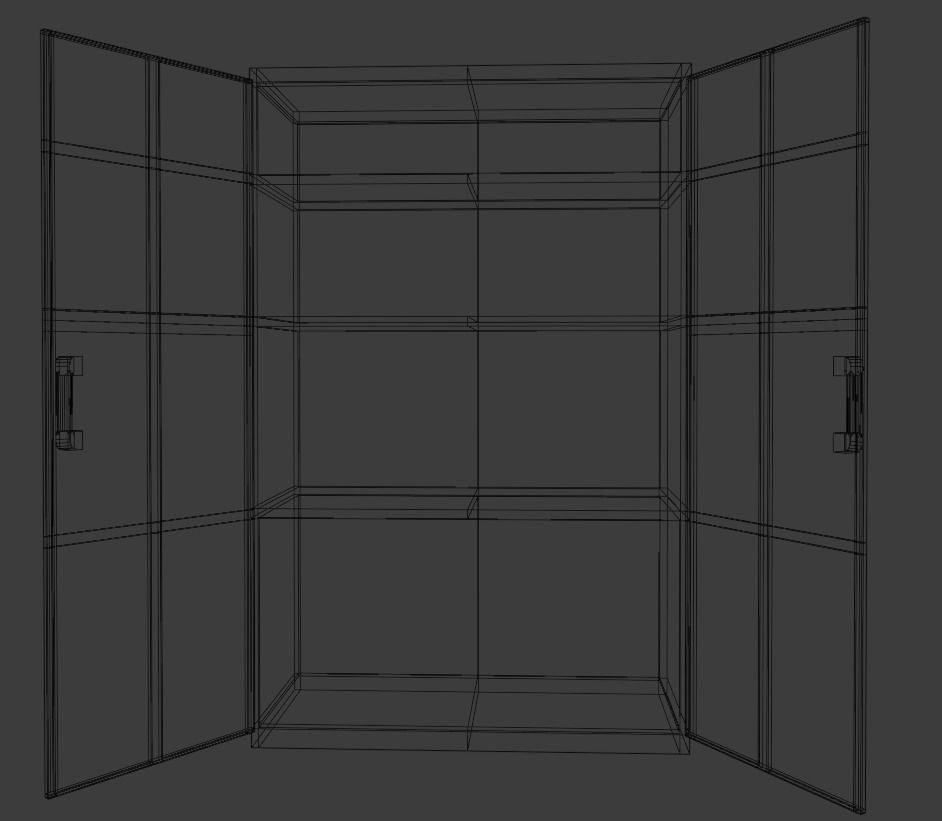 Metal Cabinet Free low-poly 3D model_4
