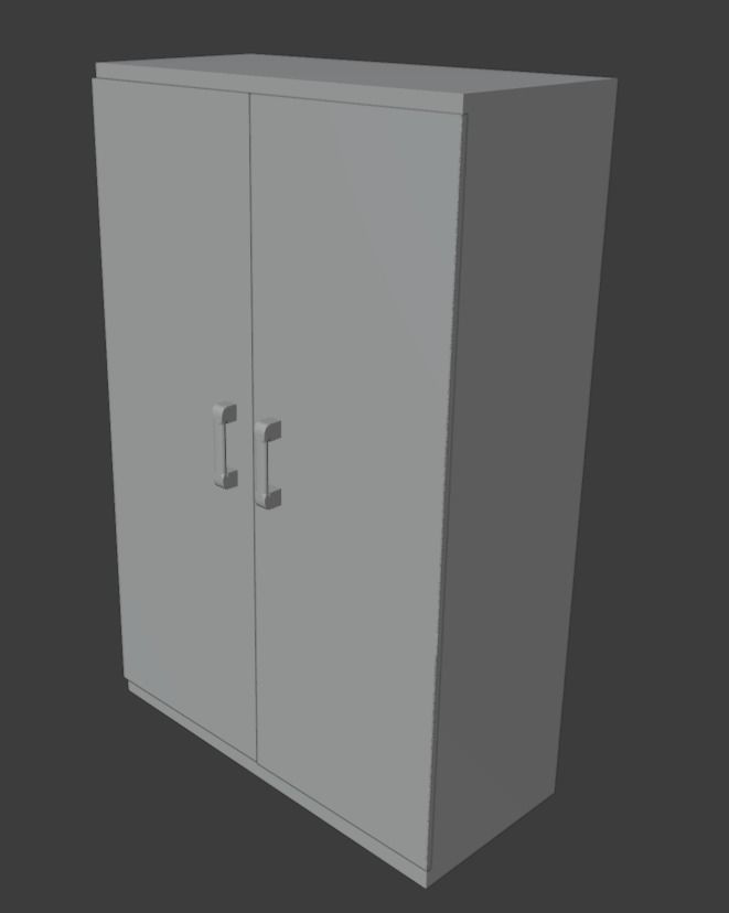Metal Cabinet Free low-poly 3D model_3