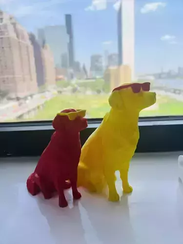 Golden Retriever wearing Sunglasses Statuette